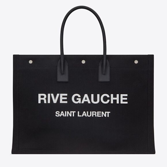 Saint Laurent Rive Gauche black and white tote bag purse brand new never used! - Picture 1 of 16